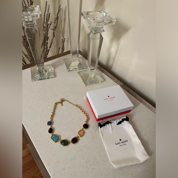 NEW KATE SPADE Jeweled Necklace With New Dust Bag and New Box - Picture 2 of 11